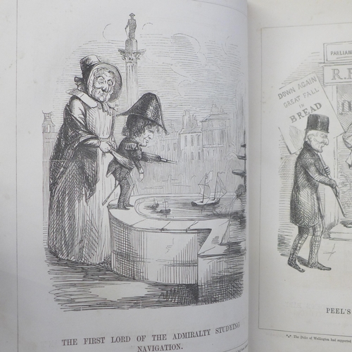 737 - A leather bound volume, Early Pencilllings from Punch, by John Leech, 1864