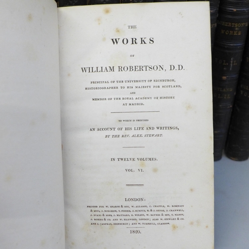 744 - The Works of William Robertson, D.D., An Account of His Life and Writings by The Rev. Alex. Stewart ... 