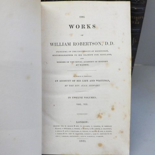 744 - The Works of William Robertson, D.D., An Account of His Life and Writings by The Rev. Alex. Stewart ... 