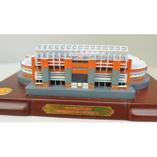 748 - A Theatre of Dreams scale model of Old Trafford, boxed