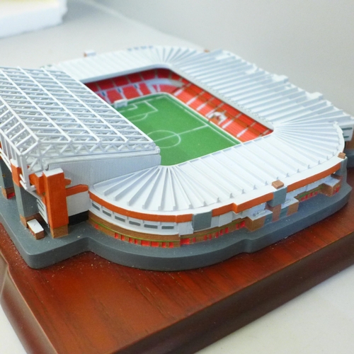 748 - A Theatre of Dreams scale model of Old Trafford, boxed