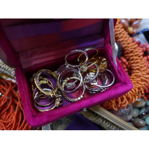 750 - A large box of costume jewellery