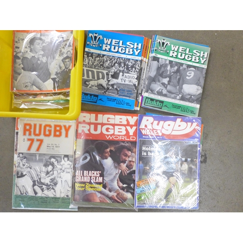 759 - 53 Rugby magazines from 1970s including Welsh Rugby and Rugby World