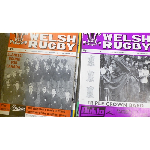 759 - 53 Rugby magazines from 1970s including Welsh Rugby and Rugby World