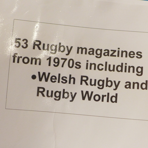 759 - 53 Rugby magazines from 1970s including Welsh Rugby and Rugby World