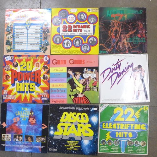 762 - Eighteen disco compilation LP records