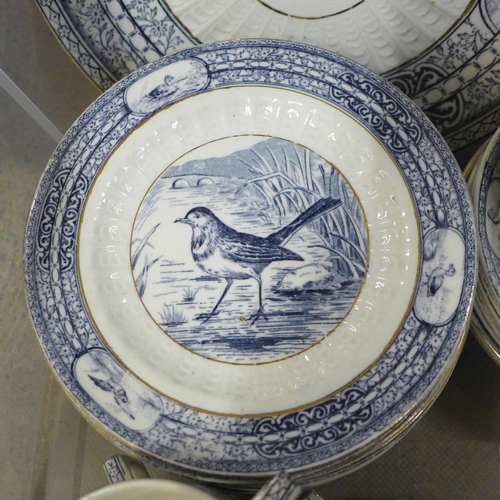 774 - A set of Moorland blue and white teawares