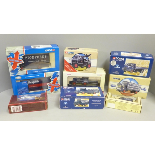 793 - A collection of model vehicles, mainly Corgi Pickfords