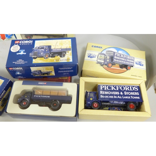 793 - A collection of model vehicles, mainly Corgi Pickfords