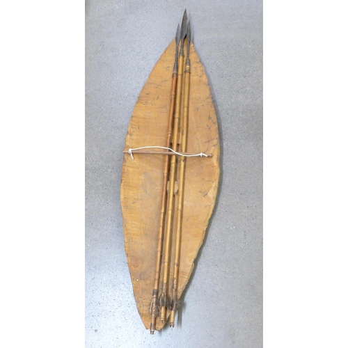 802 - A Tanzania shield and three spears