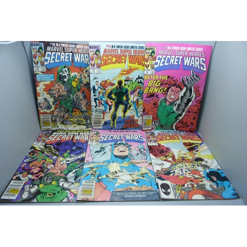 807 - Twelve Marvel comics, Secret Wars, #1 to #12, #8 featuring Venom, (VF-)