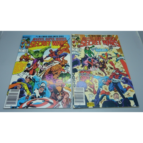 807 - Twelve Marvel comics, Secret Wars, #1 to #12, #8 featuring Venom, (VF-)