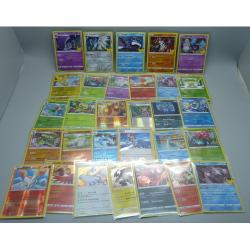 809 - Thirty holo/reverse holo Pokemon cards