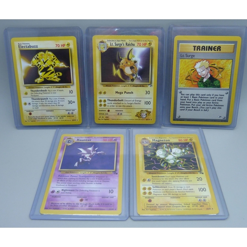 812 - Five vintage rare Pokemon cards