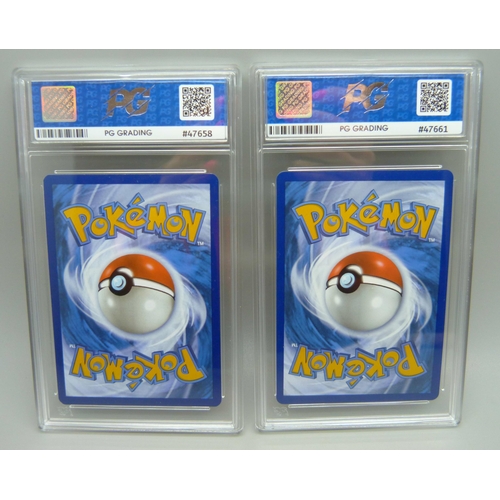 827 - Two graded Pokemon cards, scarlet and violet and Sword and Shield