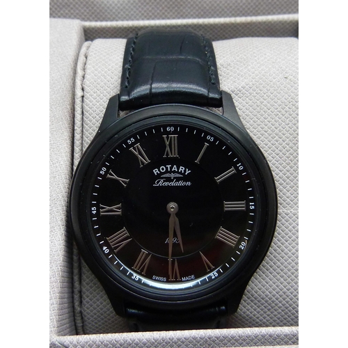 866 - A Rotary Revelation reverse wristwatch, boxed