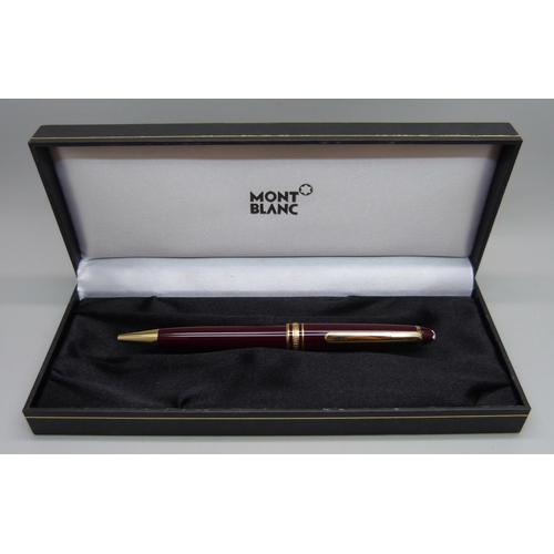 881 - A Mont Blanc Meisterstuck ballpoint pen, XV1337680, boxed