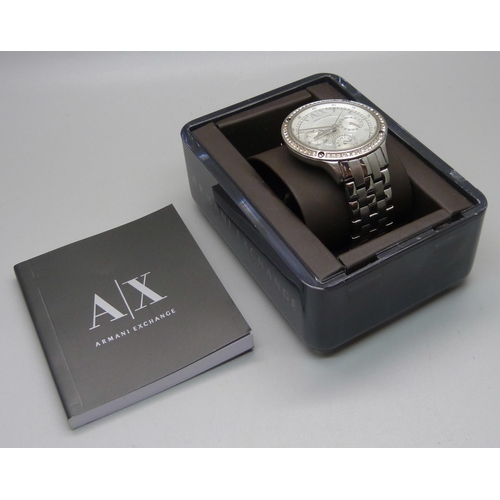 892 - A lady's Armani Exchange wristwatch, boxed