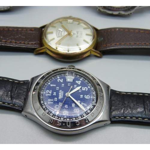 898 - Seven wristwatches including Pulsar, Swatch, Precimax and Lorus