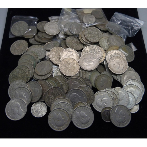 900 - A large collection of post 1947 half-crowns, florins, shillings, etc.