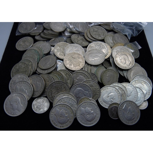 900 - A large collection of post 1947 half-crowns, florins, shillings, etc.