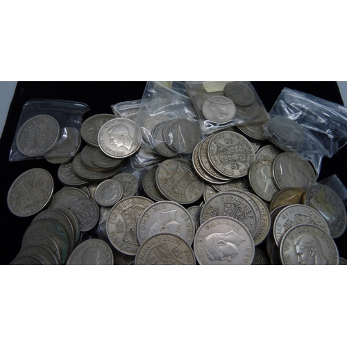 900 - A large collection of post 1947 half-crowns, florins, shillings, etc.