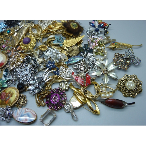 904 - One hundred costume brooches