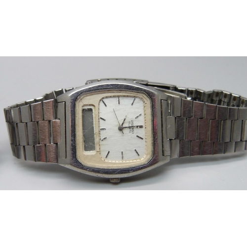 949 - Three Seiko wristwatches; automatic 17 jewels, quartz Sports 100 and one other quartz