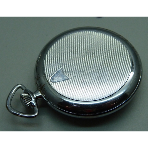 985 - A Kienzle Markant antimagnetic pocket watch with outer case, a silver chain, each link marked, no cl... 