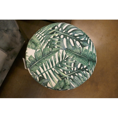 1309 - A palm design upholstered stool