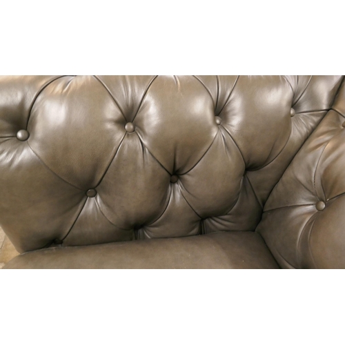1458 - Allington 2 seater leather sofa - grey    , Original RRP  £1416.66 + vat (4194-5)     * This lot is ... 
