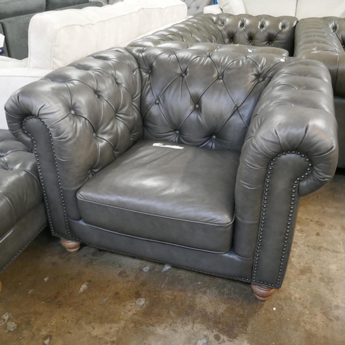 1459 - Allington leather Chair - Grey     , Original RRP  £958.33 + vat (4194-6)     * This lot is subject ... 
