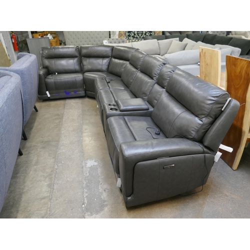 1523 - Gilman Creek Lauretta LeatherCorner Sofa, Original RRP  £1999.99 + vat (4194-25)     * This lot is s... 