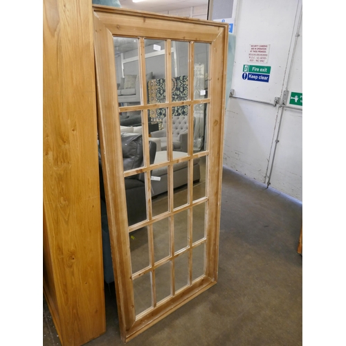 1524 - A wooden framed mirror, 170.6cm x 80cm