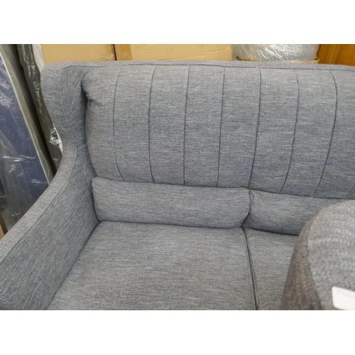 1542 - Pair of Rebecca Piero Thunderstorm blue sofas, ref: 5807706/37301. *This lot is subject to VAT