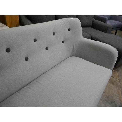 1543 - Samantha Shetland grey sofa and footstool, Ref: 5803546/36927. *This lot is subject to VAT