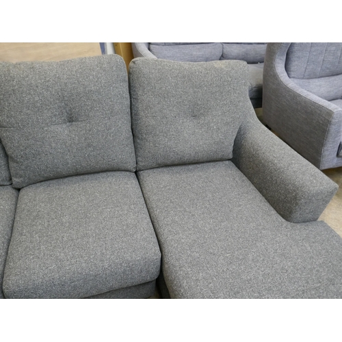 1544 - A charcoal upholstered small corner sofa