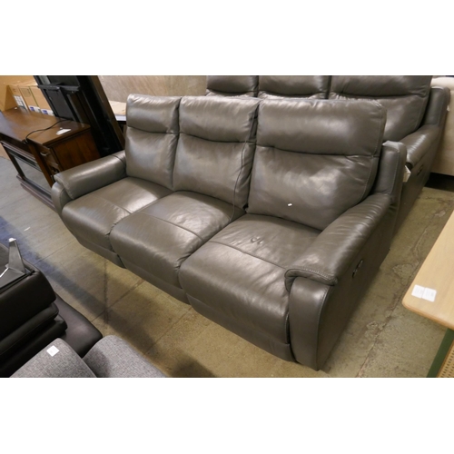 1580 - Barrett 3 Seater leather power reclining sofa   , Original RRP  £1333.33 + vat (4194-43)     * This ... 