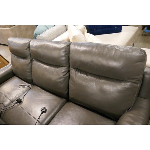 1580 - Barrett 3 Seater leather power reclining sofa   , Original RRP  £1333.33 + vat (4194-43)     * This ... 