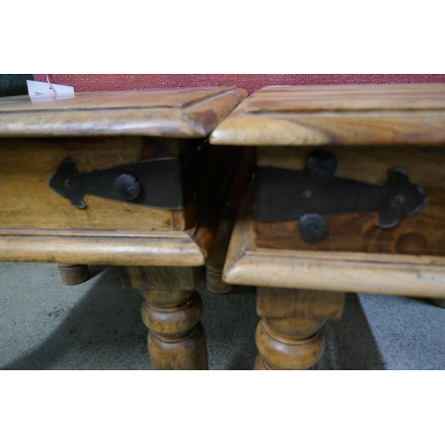 1623 - A pair of Indian hardwood side tables