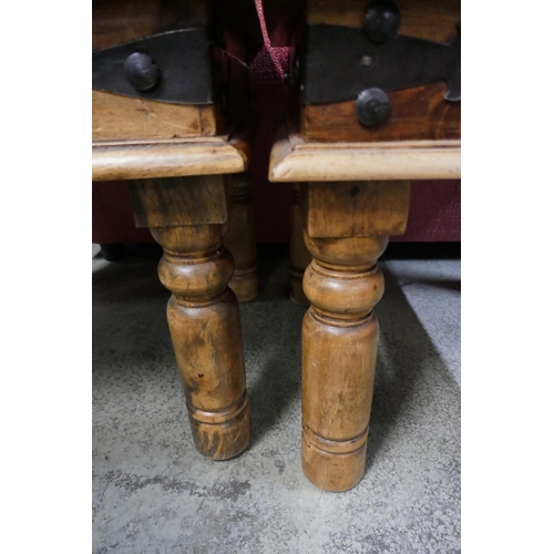 1623 - A pair of Indian hardwood side tables