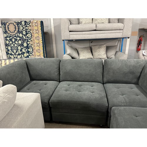 1502 - Tisdale 6 sectional piece Sofa - Grey    , Original RRP  £1166.66 + vat (4194-31)     * This lot is ... 