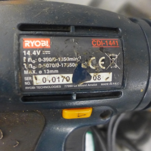 2020 - A Ryobi 14v drill (Model CD1-1441) and 2 batteries