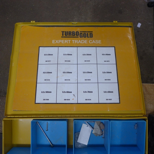 2031 - Two tool organiser trays including Stanley and Turbo Gold