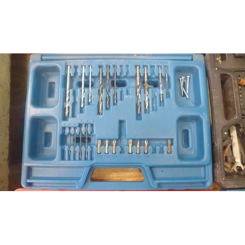 2050 - Four boxes of drill bits and screwdriver bits including Makita and others