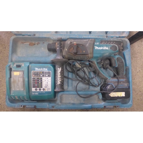 2060 - A Bosch hammer drill (GBH 24 VRE) with an assortment of drill bits, a Bosch multi drill (GBH 4 DFE) ... 
