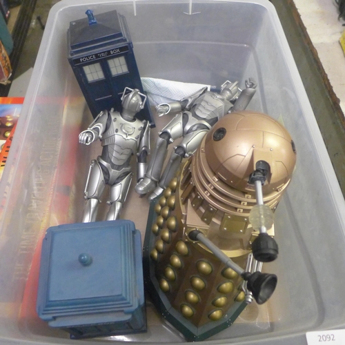 2092 - A collection of Dr Who toys including bored game and figures