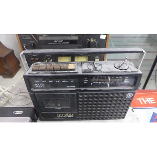 2123 - A quantity of vintage radios and cassette recorders including Philips, Benkson, Boots Audio, etc.