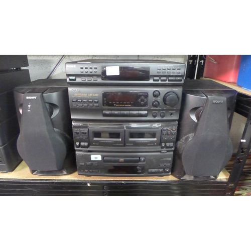 2141 - A Sony LBT-A490 fully remote controlled hi-fi stereo system including tuner, 7-band graphic equalise... 