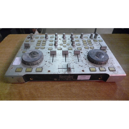 2160 - A Hercules DJ console RMX DJ mix controller with 4-in/4-out audio interface